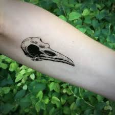 Maybe you would like to learn more about one of these? Black Crow Skull Temporary Tattoo Animal Bones Tattoo Bird Skull Black Ink Design By Naturetats Bird Skull Tattoo Hand Tattoos For Guys Bone Tattoos