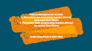 Selain aktiviti ekonomi perdagangan, kerajaan alam melayu turut menjalankan beberapa kegiatan ekonomi lain. Sejarah Kssm Ting 2 Bab 2 2 2 Kegiatan Ekonomi Masyarakat Alam Melayu Youtube