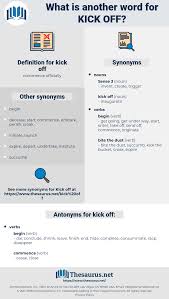 Synonyms For Kick Off Thesaurus Net