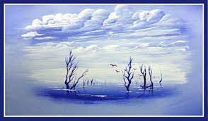 Paint Reflections Of Trees Painting