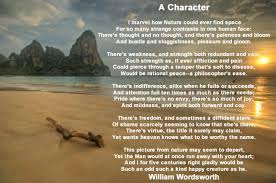 A Character By William Wordsworth Nature Poem William Wordsworth Poems