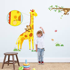 Giraffe Height Chart Wall Stickers