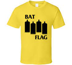 Bat Flag Black Flag Band Music Logo Parody Batman Fan T Shirt Black Flag Band Music Logo Black Flag
