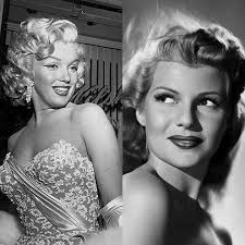 From Teaserama (1955) Bettie Page helps Tempest Storm put