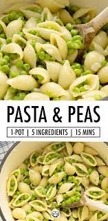 Pasta With Peas Quick And Easy Recipe Cheap Vegetarian Meals Healthy One Pot Meals Vegetarian Entrees