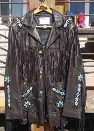Arturo Black Beaded Leather Jacket Southwest Coat By Chambers Clothes Leather Jacket Fashion