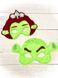 No physical product will be sent. Shrek Felt Mask Shrek Mask Kids Costume Party Favors Fiona Etsy