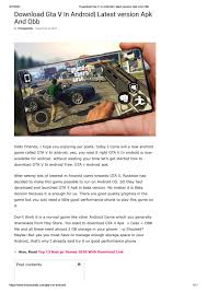 Variety of content on your fingertips!. Download Gta V In Android By Trickyworlds Issuu