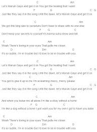 Capo 4 Marvin Gaye Chords Charlie Puth Meghan Trainor Ukulele Chords Songs Ukulele Songs Guitar Chords For Songs