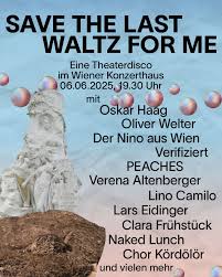 Babys, der letzte Walzer soll der unsere sein! SAVE THE LAST WALTZ FOR ME – eine Theaterdisco im Wiener Konzerthaus. Ein Abend zwischen Live-Musik, Impro-Theater und großen Emotionen mit Künstler*innen aus allen