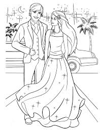 Barbie dressed for the party. Pin On Barbie Coloring Pages