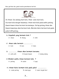 Text of latihan b.melayu tahun 3. Jawab Soalan Bahasa Melayu Tahun 3 Selangor E