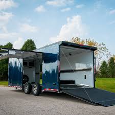 Jimglo trailers has rethought the entire enclosed car trailer design and created a more user friendly trailer experience. Auto Hauler Trailers Look Trailers