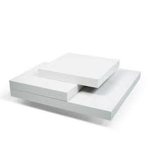 Limes table basse carrée plateau laqué blanc et vidaxl tables basses blancs laqués carrées ainsi que tables basse carrée design. Table Basse Carree Blanc Mat Ubadio Univers Du Salon