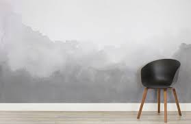 Gray Blend Watercolor Wallpaper Mural Hovia Watercolour Wallpaper Mural Gray Painted Walls