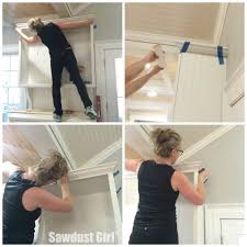Cut at one mark, then move the molding along to the next mark. How To Install Crown Molding On Kitchen Cabinets Sawdust Girl