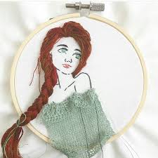 Touch device users, explore by touch or with swipe gestures. Embroidery Hair Style Damask Stich Embroidered Girls With Voluminous Hairstyles Zhurnal Yarmarki Masterov