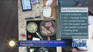 Cook up mouthwatering delicacies on easter with our no matter the size or style of your family feast, these easy easter dinner ideas and recipes. Fcl Publix Recipes Zesty Grilled Pork Tenderloin With Vegetables Firstcoastnews Com
