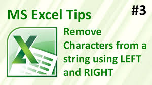To extract the city name we need to remove 6 characters from the string we will use above the below formula. Remove Characters From A String Using Left And Right Fix Your Data Excel Tips 3 Youtube