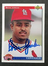 1992 Upper Deck SIGNED: Brian Jordan, CARDINALS #3