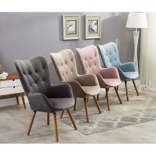 With The Silky Velvet Fabric Soft Foam Solid Wood Legs Everything About This Tufted Button Ba Comfy Living Room Furniture Side Chairs Living Room Furniture