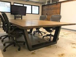 6ft Wide And 10ft Long This Conference Table Is Sitting Pretty With One Of Our Carved Barndoors To See More Of Our Conference Boardroom Furniture Furniture Conference Table