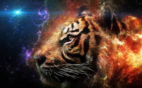 Cool fire tiger flame tiger flaming tiger live wallpaper tiger art tiger wallpaper lion art. Tiger Galaxy Art Predators Tigers Fire Hd Wallpaper Peakpx