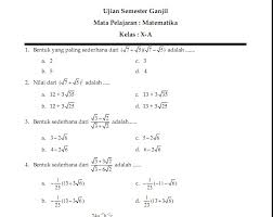 Soal Matematika Smk Kelas 12 Semester 2 Guru Ilmu Sosial