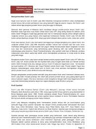 Contoh surat kerjasama bersama syarlikat product susus. Memperkenalkan Dutch Lady