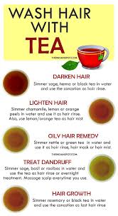 Is black tea good for your hair? Wash Hair With Tea Oily Hair Remedies Hair Tea How To Lighten Hair