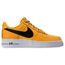 Nike Men S Nba Air Force 1 07 Lv8 Casual Shoes Yellow Modesens Nike Men Nike Casual Shoes