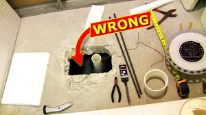 Tile shower drain installation concrete. Plumbing Tips Filling In Shower Drain Pipe Floor Boxout Diy Youtube