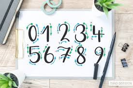Am besten lernen kinder die zahlen im alltag oder auf spielerische art und weise. Handlettering Zahlen Anleitung Vorlagen Beispiele