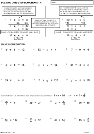 Solving two step equations coloring activity. Solving One Step Equations Worksheet Promotiontablecovers