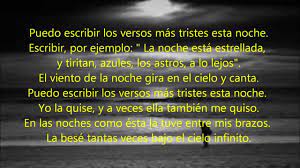 150 frases célebres de literatura para el día del. Pablo Neruda Poema 20 Voz Del Poeta Y Texto Youtube