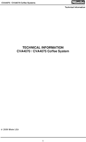 Maybe you would like to learn more about one of these? Technical Information Cva4070 Cva4075 Coffee System Pdf Free Download
