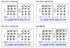 The fuse can be 2 to 5a and is necessary to protect the wires to the pressure switch that exit the starter enclosure. 6 Lead 3 Phase Motor Wiring Diagram Diagram Base Website