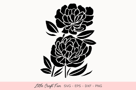 Download Peonies Flowers Silhouette Graphic By Little Craft Fun Creative Fabrica Yellowimages Mockups