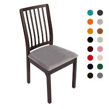 Featuring contemporary accents and reversible microfiber pads, these greendale home fashions microfiber 15 x 17.5 in. Stretch Fitted Dinning Upholstered Chair Seat Cushion Cover Beige Removable Washable Furniture Protector Slipcovers With Ties Set Of 2 Soft Velvet Dining Room Chair Seat Covers Dining Chair Slipcovers Home Kitchen