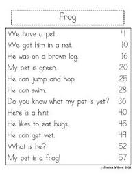 Kindergarten Fluency Passages Kindergarten Fluency Passages Fluency Passages Kindergarten Fluency