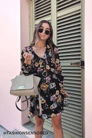 Love Abound Black Floral Print Long Sleeve Dress