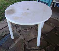 Maybe you would like to learn more about one of these? Saturday Project Refinish A Table Plastic Outdoor Furniture Painting Plastic Furniture Plastic Patio Furniture