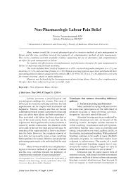 Image result for Non-Pharmacologic Pain Control in Labor