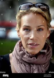 LINKÖPING, SWEDEN- 24 SEPTEMBER 2010: Emma Wiklund (born Sjöberg, September  13, 1968) is a Swedish fashion model and actress Stock Photo