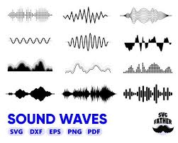 Sound Waves Svg Music Dxf Silhouette Wave Svg Audio Recording Svg Audio Wave Svg Music Waves Svg Silhouette Svg Clip Audio Waves Sound Waves Music Waves