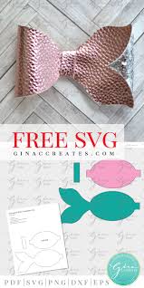 Mermaid Tail Bow Free Svg Template In 2020 Diy Leather Bows Bow Template Diy Hair Bows
