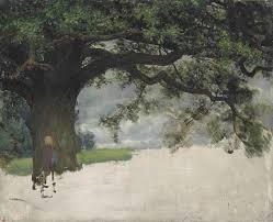Lawrence Alma Tadema 1836 1912 Study Of An Oak Tree Oil On Canvas 1900 Lawrence Alma Tadema Tree Painting Tree Illustration