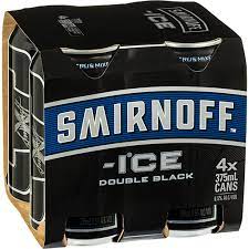 Enjoy the refined, complex and smooth flavours of double black, pre mixed for your convenience which makes it perfect for your next party or bbq. Smirnoff Ice Double Black 6 5 375ml Cans 4 Pack Liberty Liquors