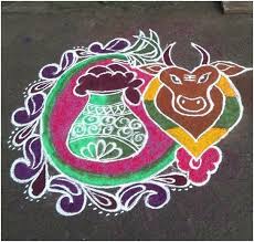Latest pulli kolam step by step videos small pulli kolam, pulli kolam app, pulli kolam designs with dots tamil app 2018, pulli muggulu, 8 chukkala muggulu, new year chukkala muggulu, chukkala muggulu step by step, 6 chukkala muggulu, small tippudu muggulu, 9 5 dots kolam. Pongal Pulli Colour Kolam Latest Pongal 2019 Rangoli Kolam Design Images Easy Vegetable Coconut Fish Kolam With Dot Patterns For Thai Pongal See Photos Videos Latestly Make Sankranti Lakshmi In