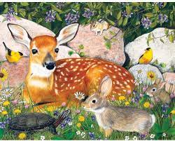 About this item beautiful world: Amazon Com Bits And Pieces 100 Piece Jigsaw Puzzle For Adults Woodland Friends 100 Pc Deer Bunny Turtle And Bird Jigsaw By Artist Julie Bauknecht Toys Games